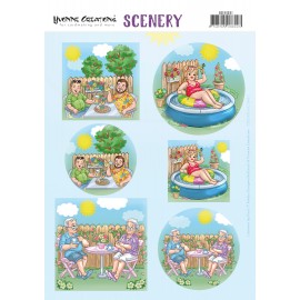Push Out Scenery Holidays in the garden by Yvonne Creations