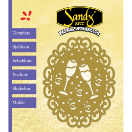 Sandy Art® template Champagne glasses
