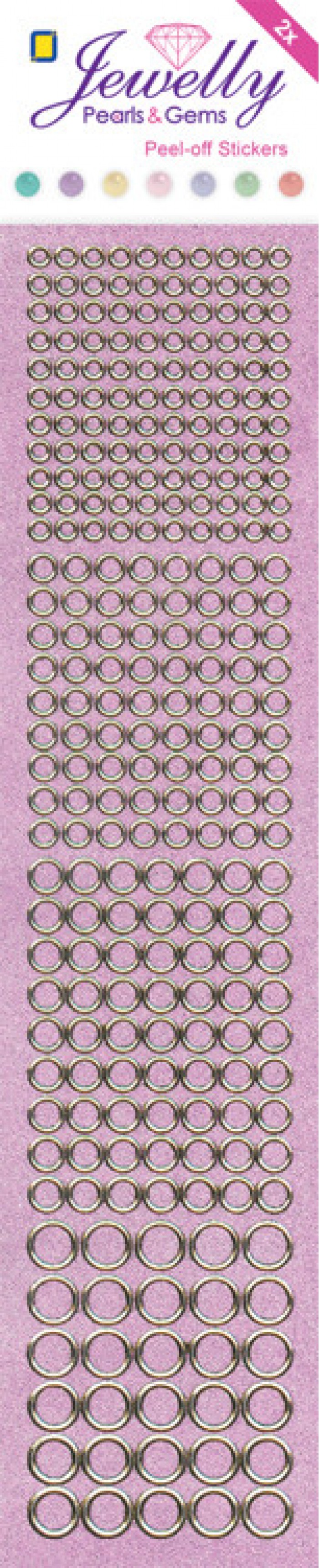 Jewelly P&G Dots Pearl Pink 2 sheets 5x23cm