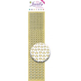 Jewelly Pearls & Gems Hearts Pearl Gold, 2 sheets