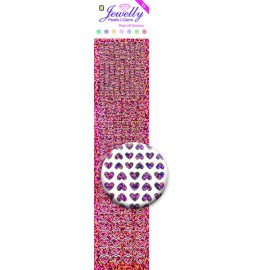 Jewelly Pearls & Gems Hearts Diamond Pink, 2 sheets