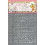 Silver Set 3 ABC & 123 Peel off stickers 