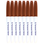 Permanent Markers Red Brown 8x