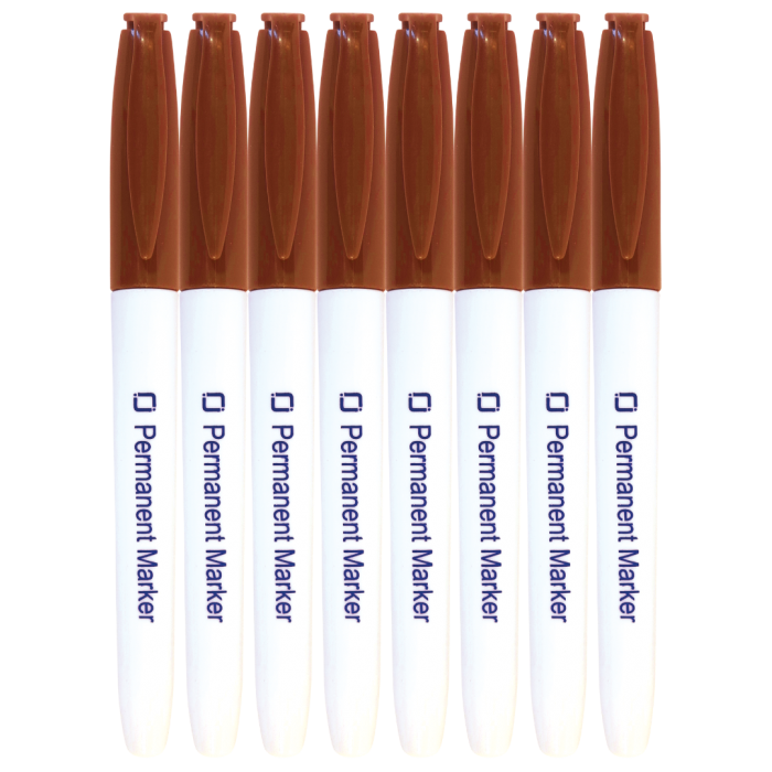 Permanent Markers Red Brown 8x 