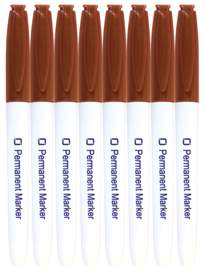 Permanent Markers Red Brown 8x