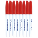 Permanent Markers Red 8x