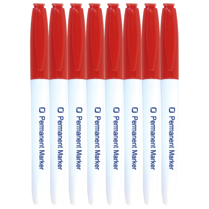 Permanent Markers Red 8x 