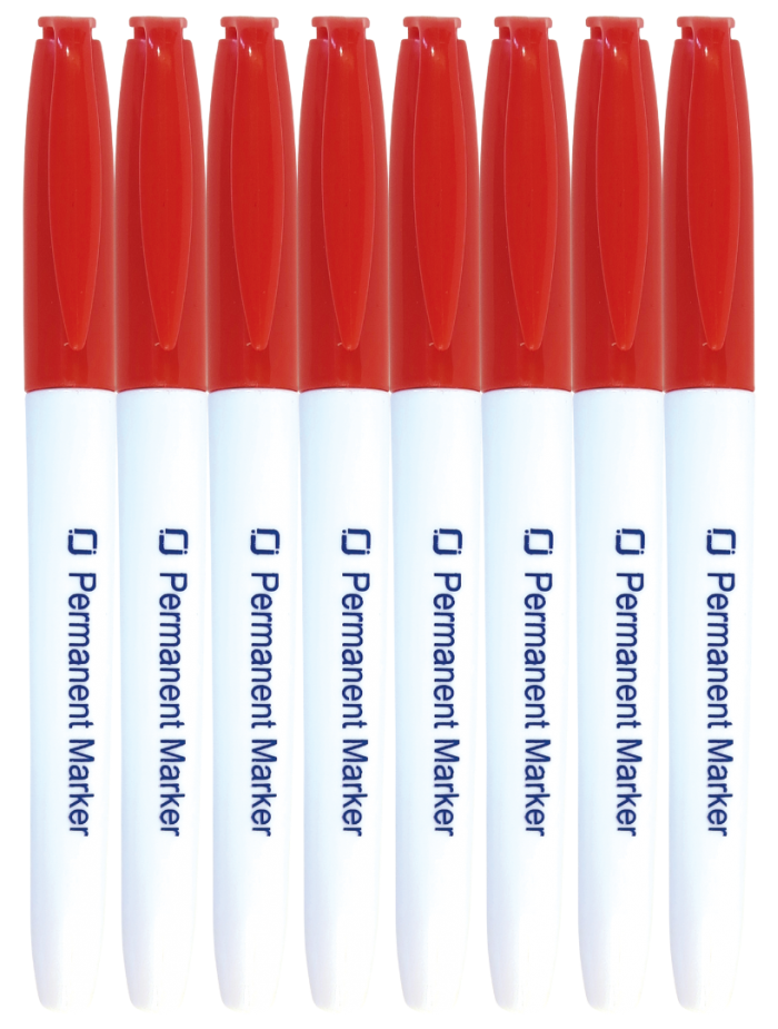 Permanent Markers Red 8x