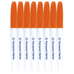 Permanent Markers Orange 8x