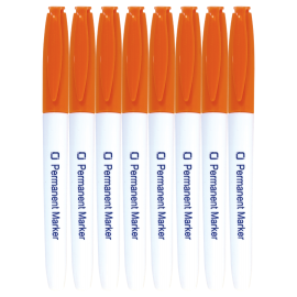 Permanent Markers Orange 8x