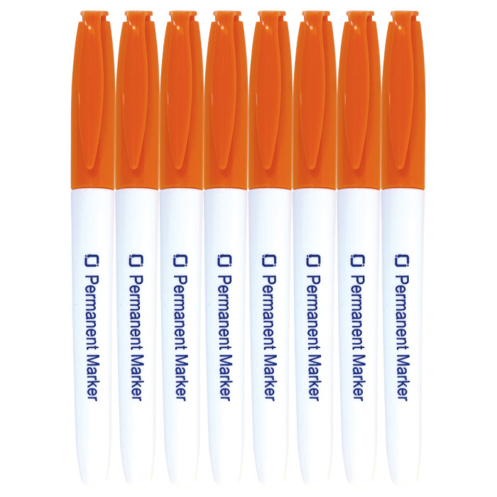 Permanent Markers Orange 8x 