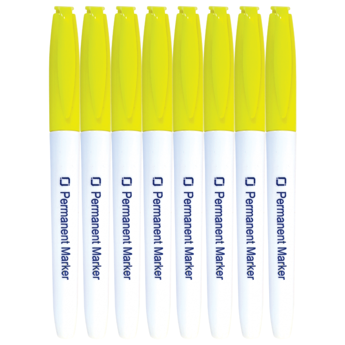 Permanent Markers Yellow 8x 
