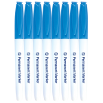 Permanent Markers Blue 8x