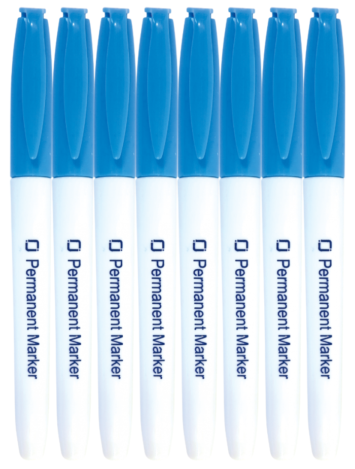Permanent Markers Blue 8x