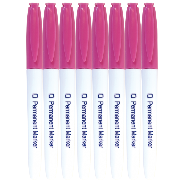 Permanent Markers Pink 8x 