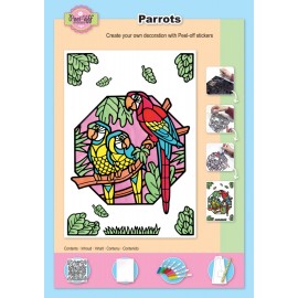 Colouring set Parrots Markers included