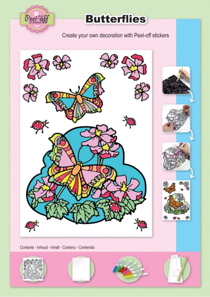 Colouring set Butterflies Markers included