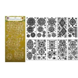 3D Ornament sticker pakketje- goud J