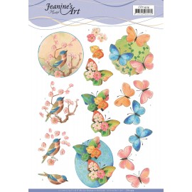Birds and Blossom 3D Cutting Sheet by Jeanine's Art