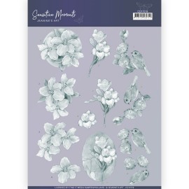 Grey Freesias 3D Cutting Sheet Sensitive Moments by Jeanine's Art