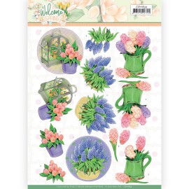 Hyacinth - Welcome Spring 3D Cutting Sheet  by Jeanine's Art