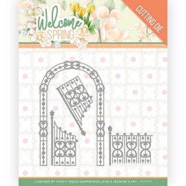 Arch and Fence - Welcome Spring Cutting Die by Jeanine's Art