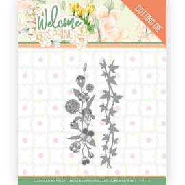 Flowers and Leaf Borders - Welcome Spring Cutting Die by Jeanine's Art