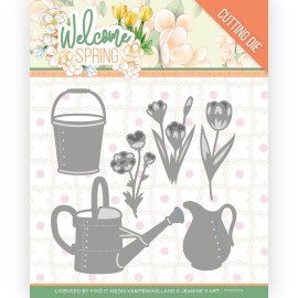 Watering Can and Bucket - Welcome Spring Cutting Die by Jeanine's Art
