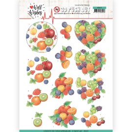Fruits Well Wishes 3D Push-Out Sheet by Jeanine's Art