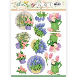 Hyacinth - Welcome Spring -3D-Push-Out Sheet