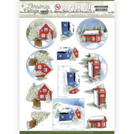 3D Push Out - Jeanine's Art - Christmas Cottage - Winter Cottage