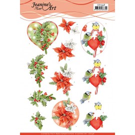 3D Cutting Sheet - Jeanine's Art - Red Holly Berries