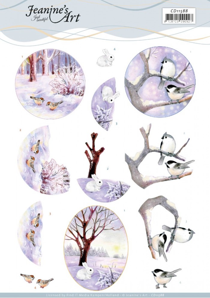 3D Cutting Sheet - Jeanine's Art - Winter Landscape