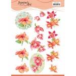 3D Cutting Sheet - Jeanine's Art - Orange Flowers