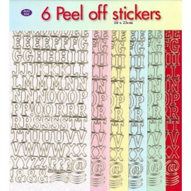 Peel-off stickers sets ABC Glitter