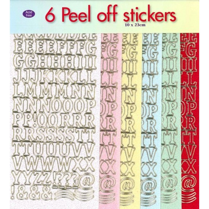 Peel-off stickers sets ABC Glitter 