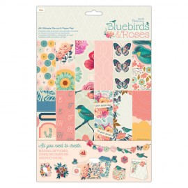 A4 Ultimate Die-cut  and Paper Pad - Bluebirds  Roses