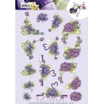 Purple Dahlias 3D Cutting Sheet by Precious Marieke
