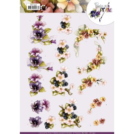 3D Cutting Sheet - Precious Marieke - Flowers with Bow