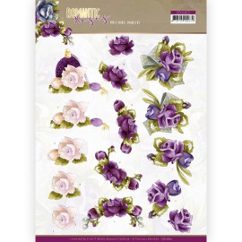 Purple Rose - Romantic Roses 3D Cutting Sheet by Precious Marieke