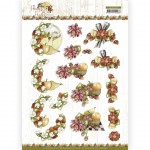 3D Cutting Sheet - Precious Marieke - Flowers and Fruits - Flowers and Strawberries