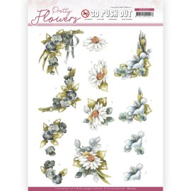 Pretty Flowers 3D-Push-Out Sheet by Precious Marieke