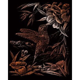 HUMMINGBIRD Copper Engraving Art