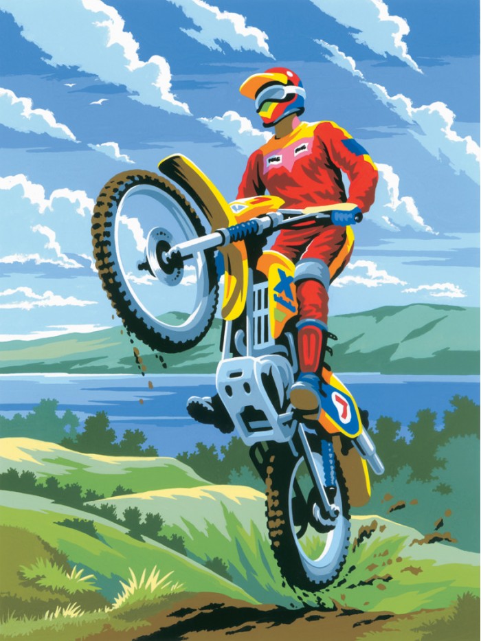MOTOCROSS A4 Painting by numbers