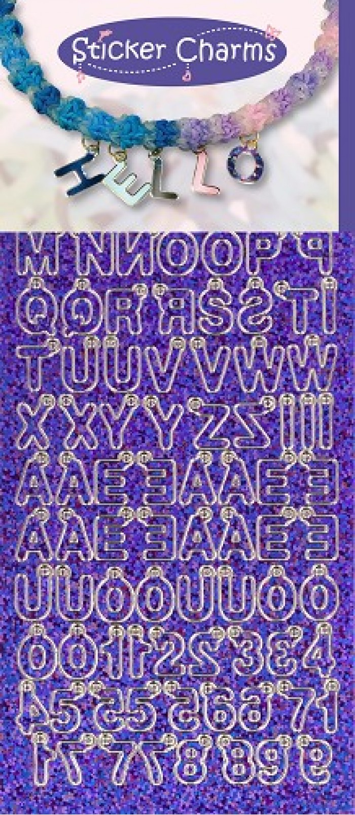 Sticker Charms ABC D.Purple