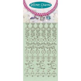 Sticker Charms smile Mint