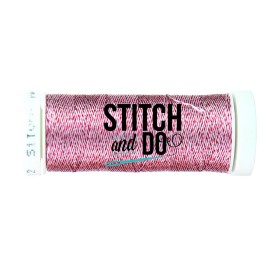 Silver-Red Sparkles Embroidery Thread Stitch and Do 