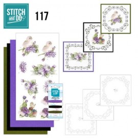 Nr.  117 Chrysanthemum 3D-borduurset - Precious Marieke Stitch and Do
