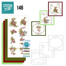 Nr. 146 Red Flowers - Pretty Flowers Stitch and Do with Precious Marieke