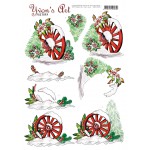 3D Cutting Sheet - Yvon's Art - Christmas Wagonwheel